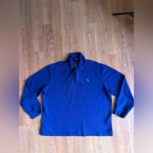 Polo Ralph Lauren Mens XL Estate Rib 1/4 Zip Pullover Sweater w/Multi Color Pony
